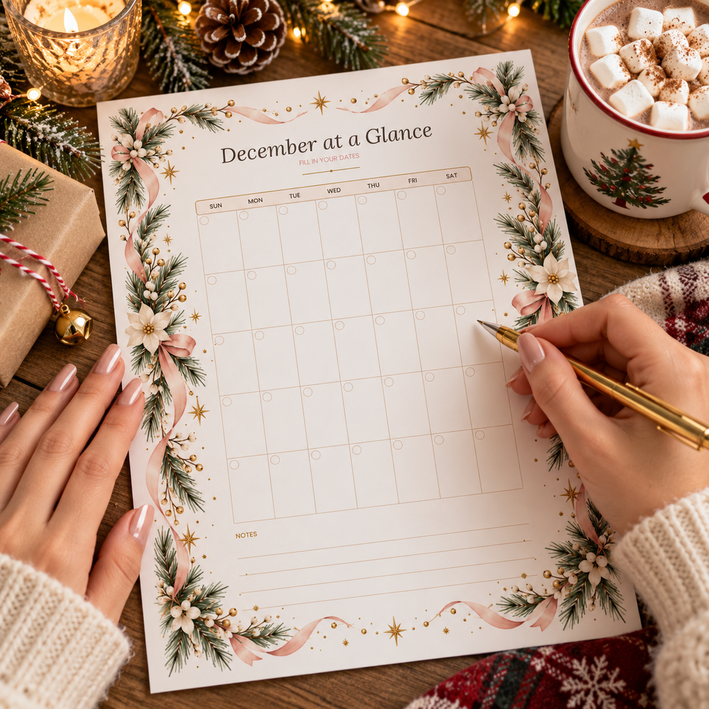 Christmas Planner Printable | Holiday Organizer | Gift List, Budget & Menu Planner | Undated PDF