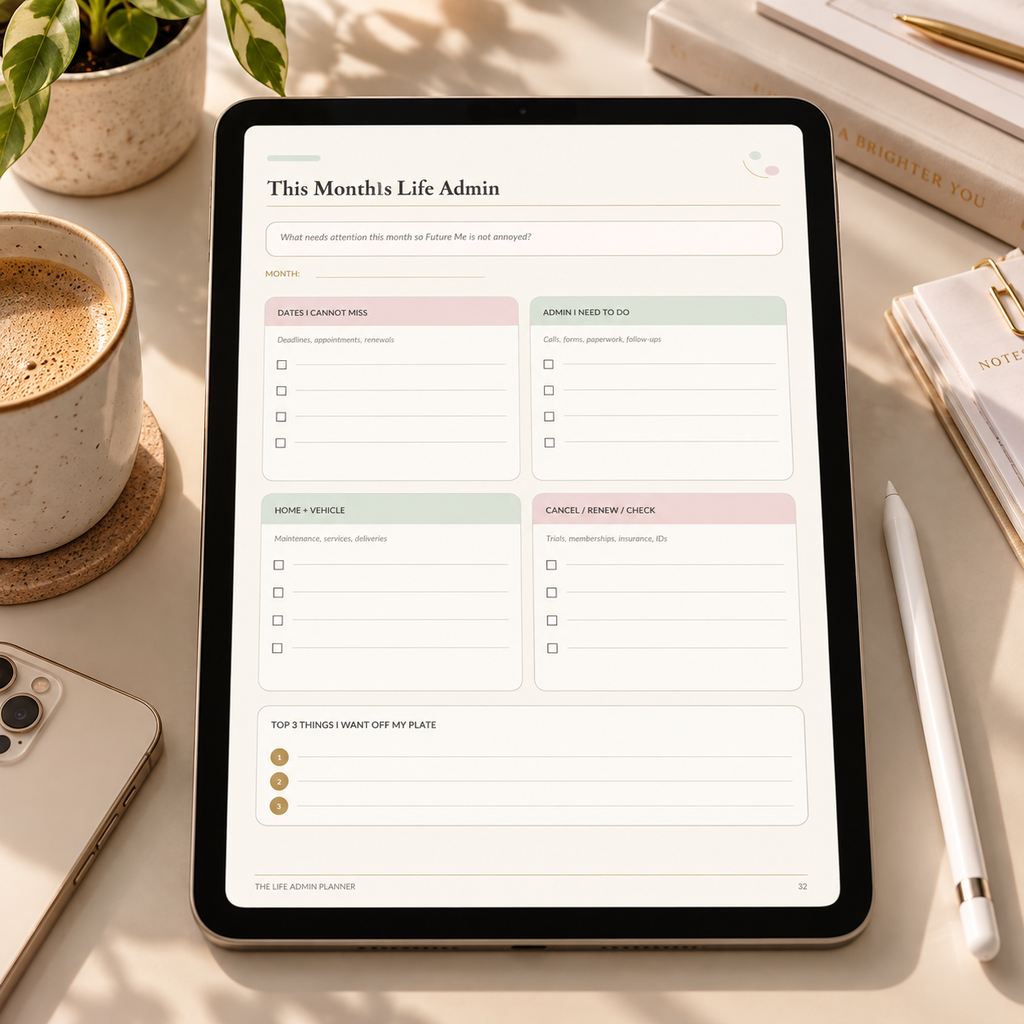 The Life Admin Planner – Fillable & Printable PDF | All the Little Things I Need to Remember