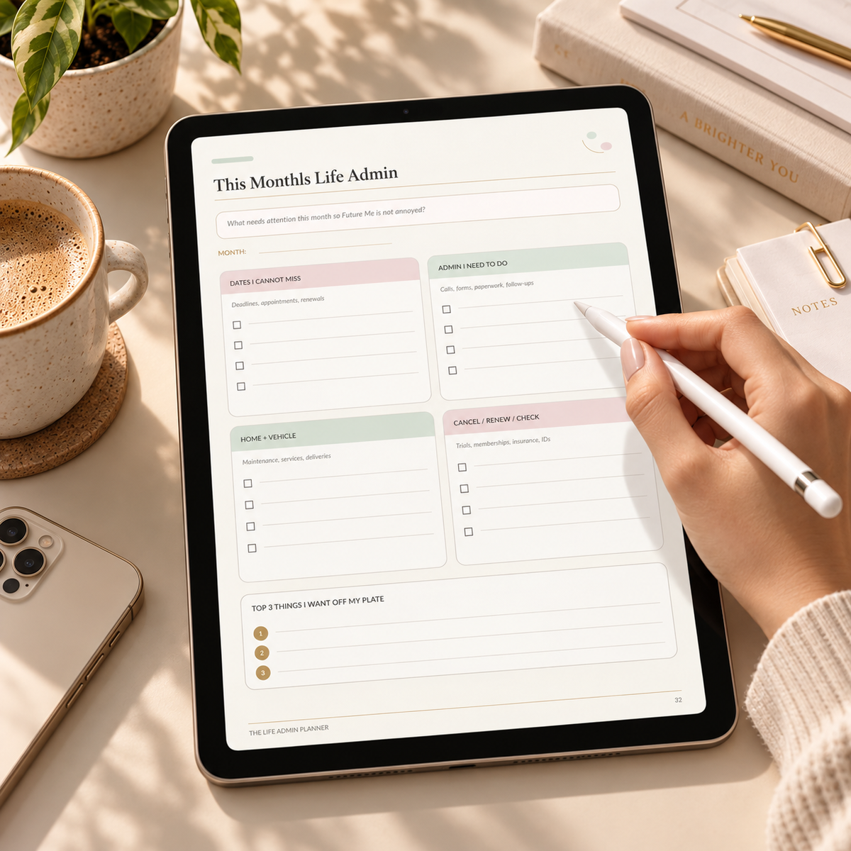 The Life Admin Planner – Fillable & Printable PDF | All the Little Things I Need to Remember